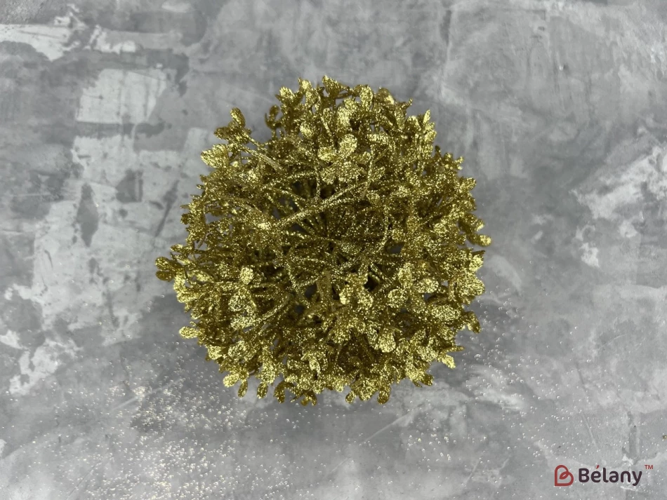 Декор "Flower boom" с глиттером золото