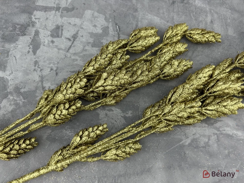 Декор гілка "Cones" золото | 3