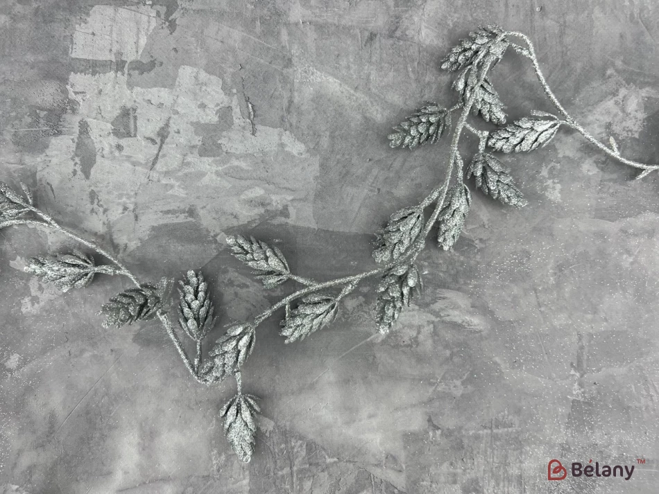 Ветвь для декора "Long branch" серебро