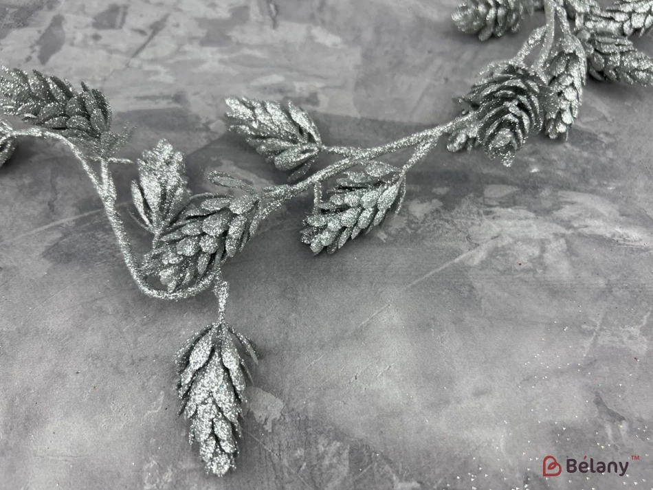 Ветвь для декора "Long branch" серебро | 2