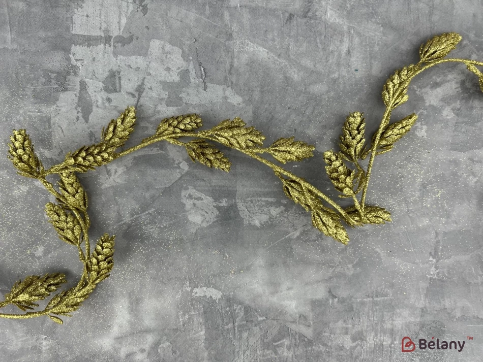Ветвь для декора "Long branch" золото
