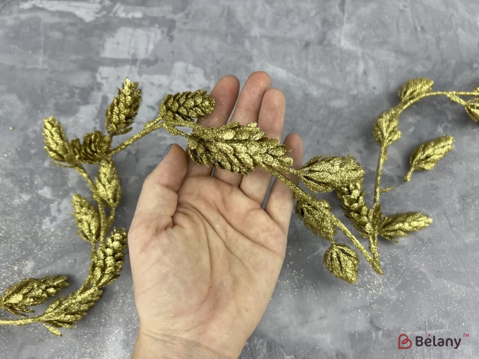 Ветвь для декора "Long branch" золото | 3