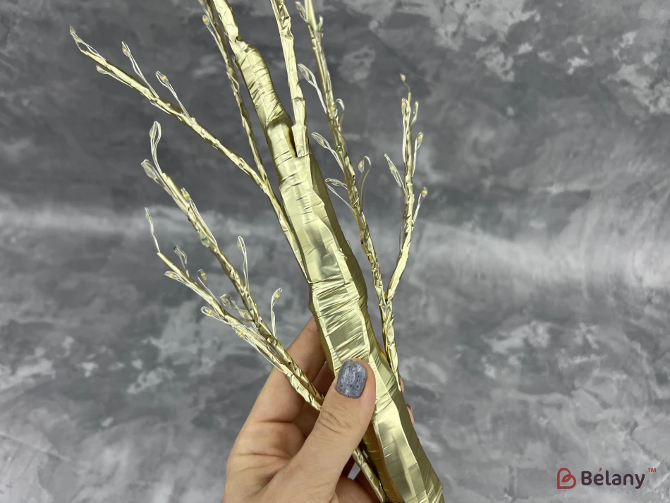 Новогодний декор "Бонсай" золото с LED-подсветкой | 5