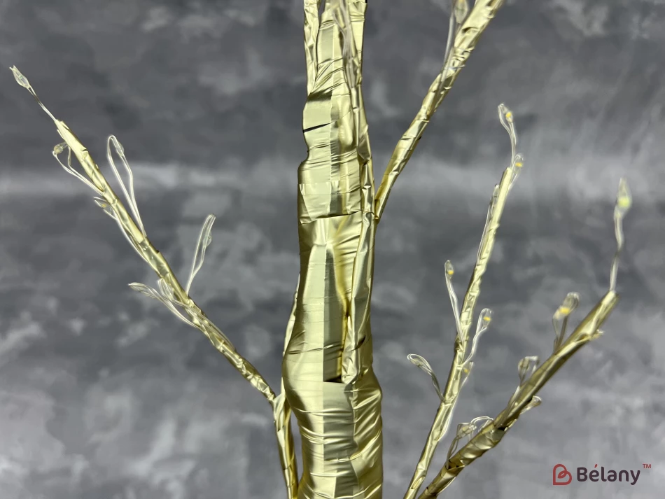 Новогодний декор "Бонсай" золото с LED-подсветкой | 8