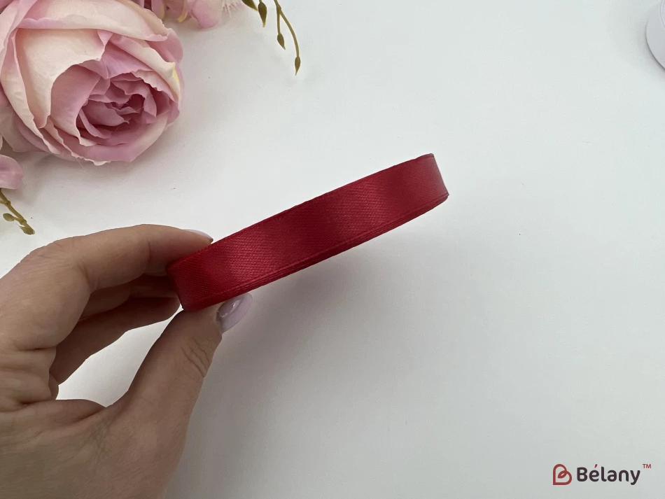 Атласная лента "Slender" lt. burgundy