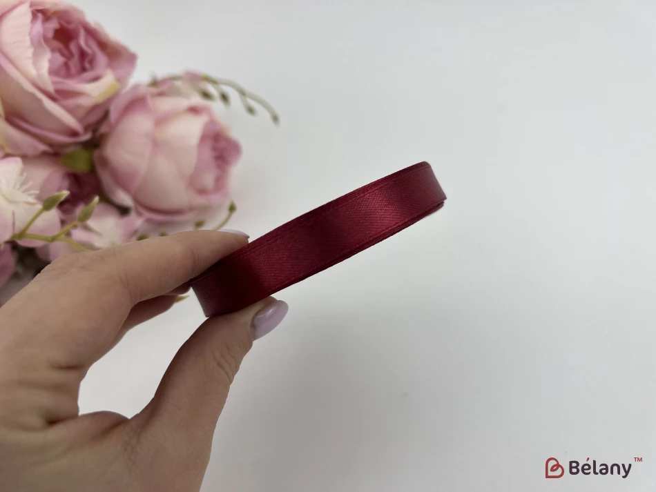 Атласная лента "Slender" burgundy