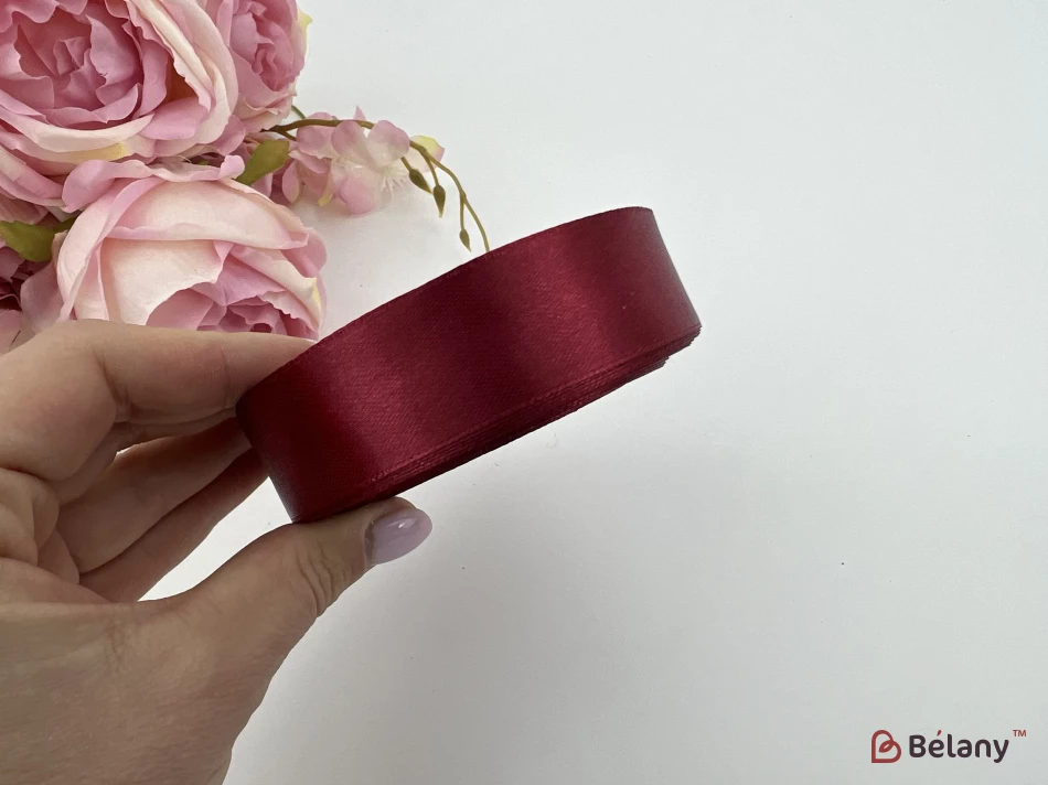 Атласная лента "Usual" burgundy