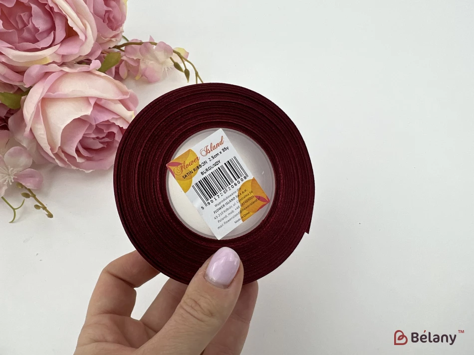Атласная лента "Usual" burgundy | 2