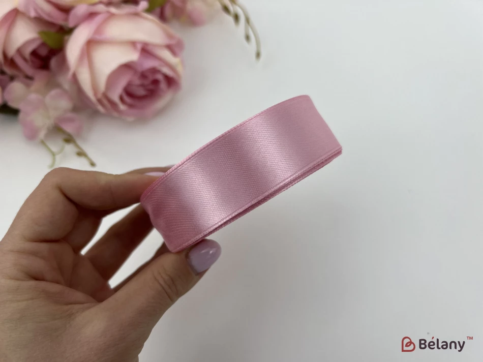 Атласна стрічка "Usual" autumn pink