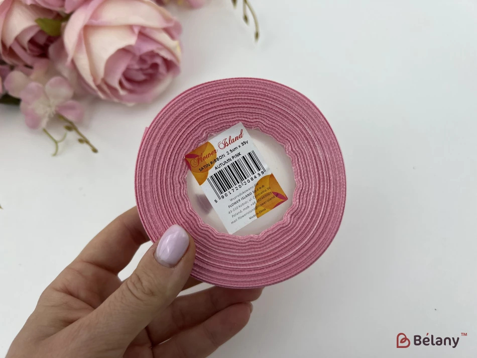 Атласна стрічка "Usual" autumn pink | 2
