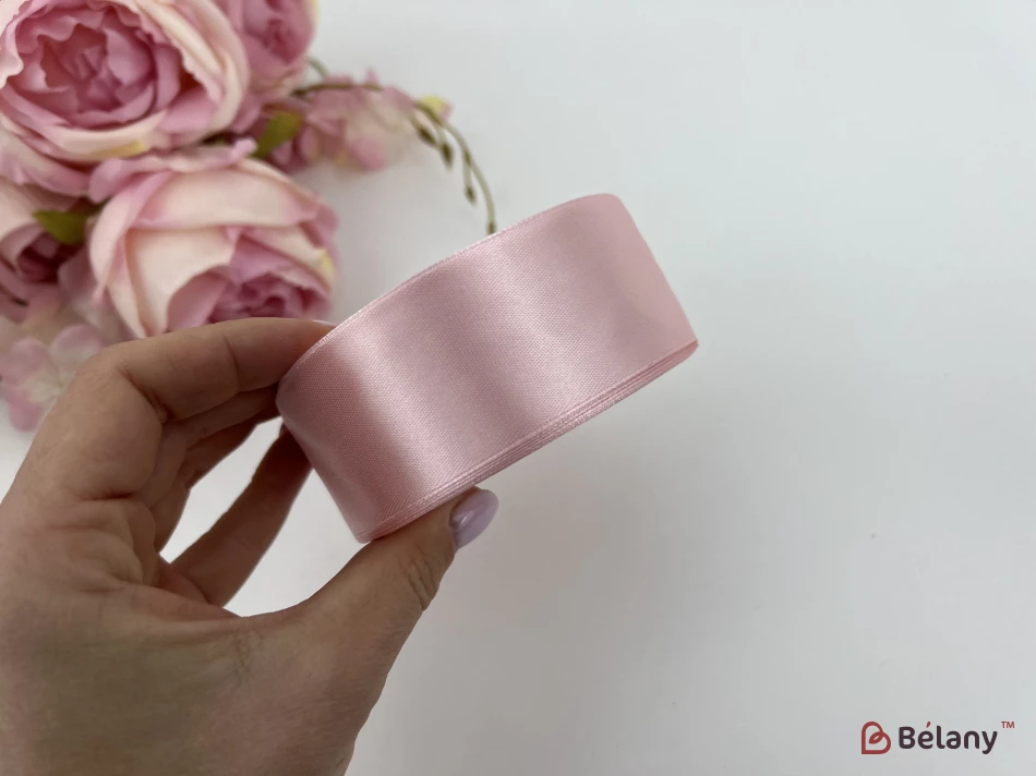 Атласная лента "Broad" Baby pink