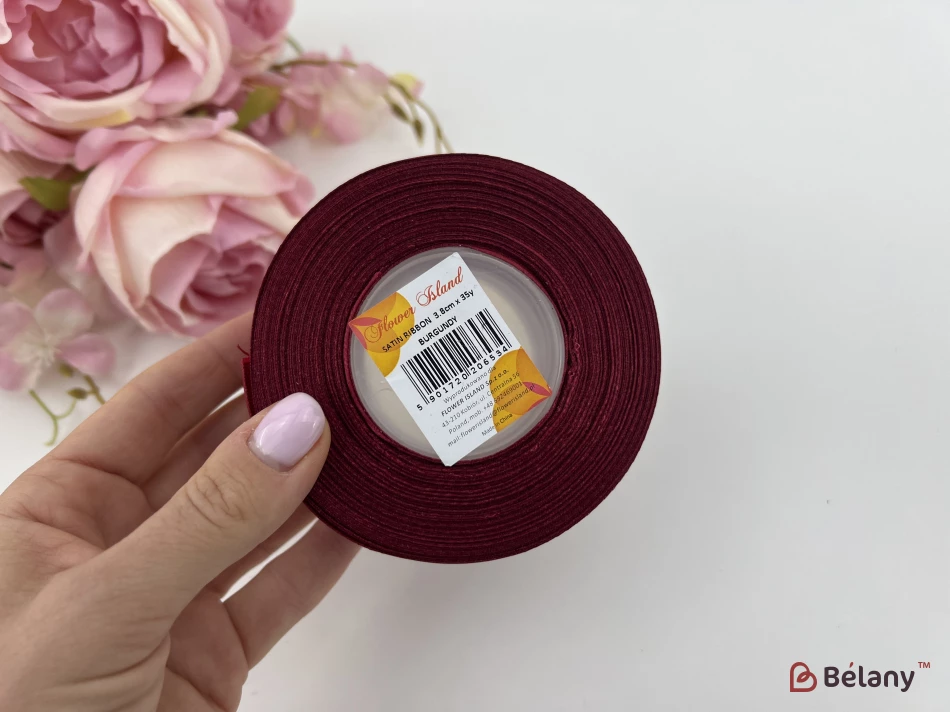 Атласна стрічка "Broad" Burgundy | 2