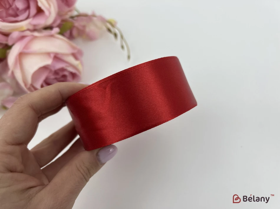 Атласная лента "Broad" red