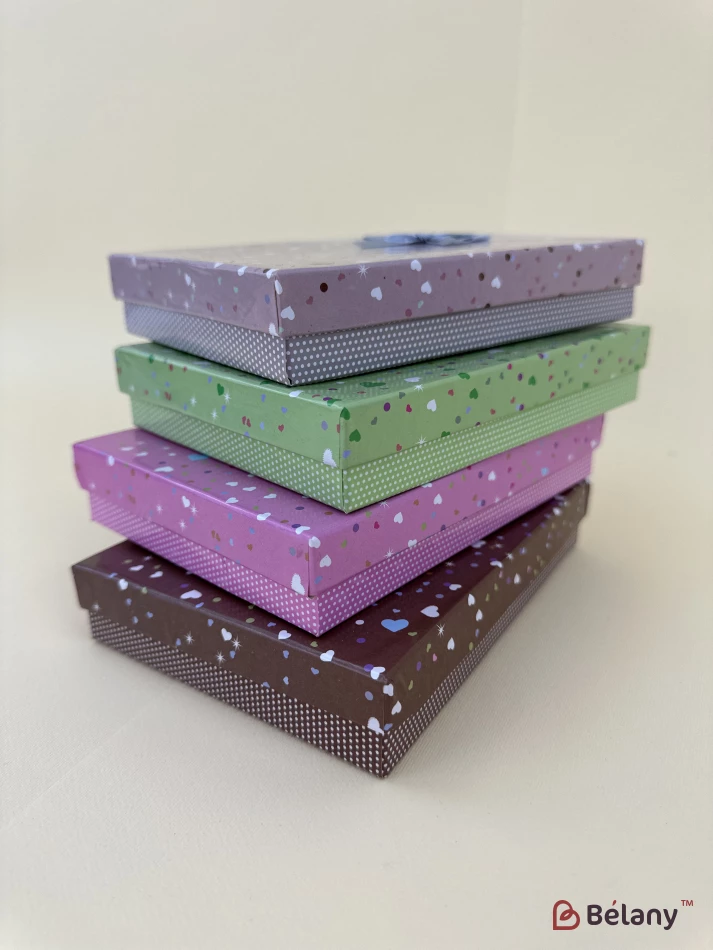 Прямоугольные коробки "Hearts mix" | 2