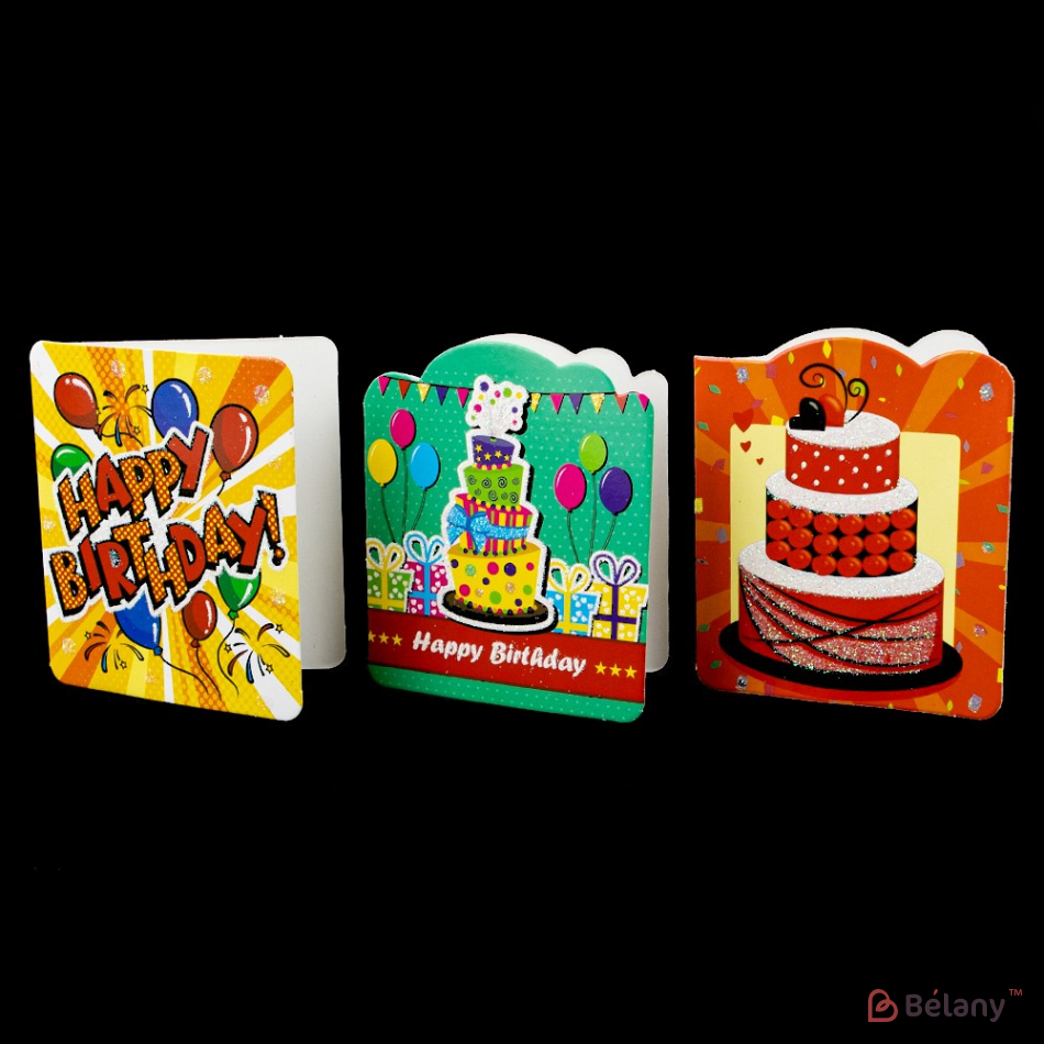 Мини-открытки "Cake and candle" (140 штук микс) | 2