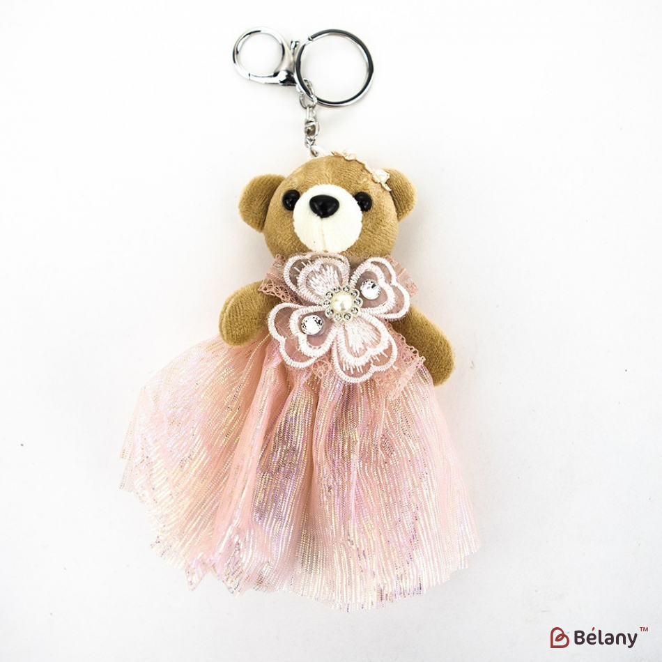 Брелок "Bear in a skirt" бежевий