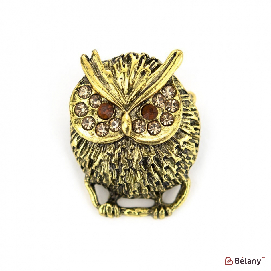 Брошка "Gold owl"