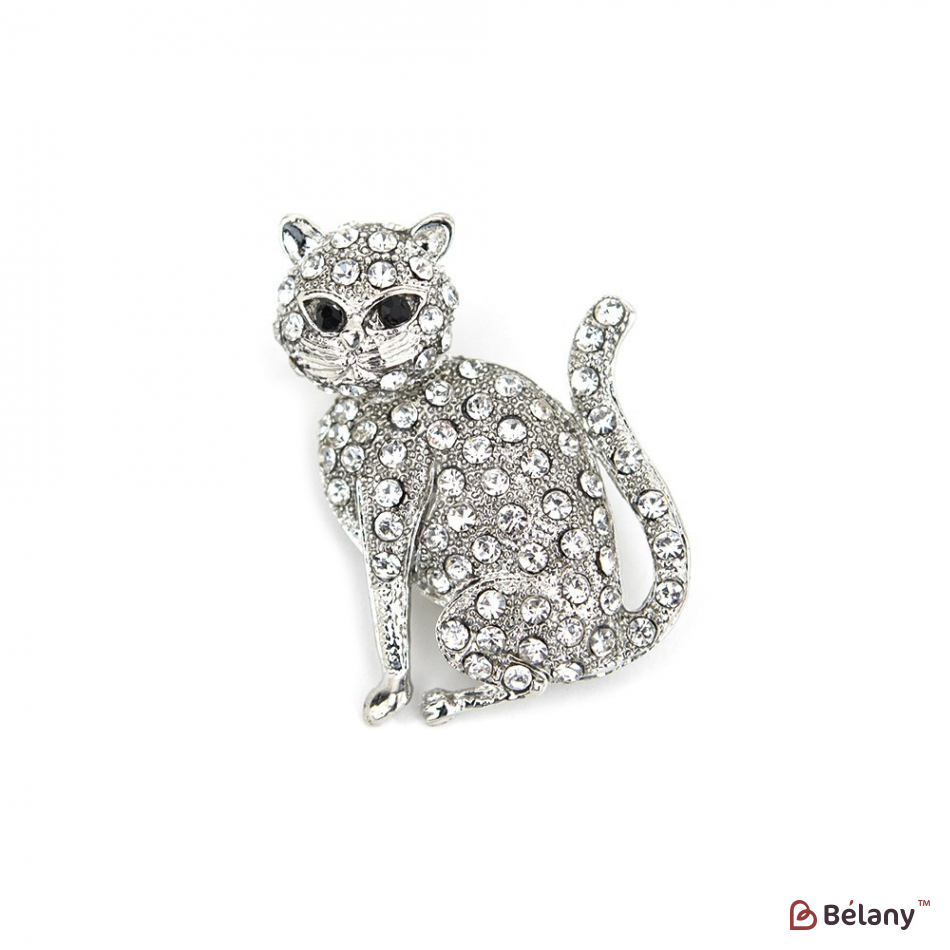 Брошка "Silver cat"