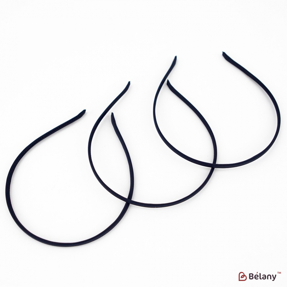 Обруч обідок атлас темно-синій S | 2