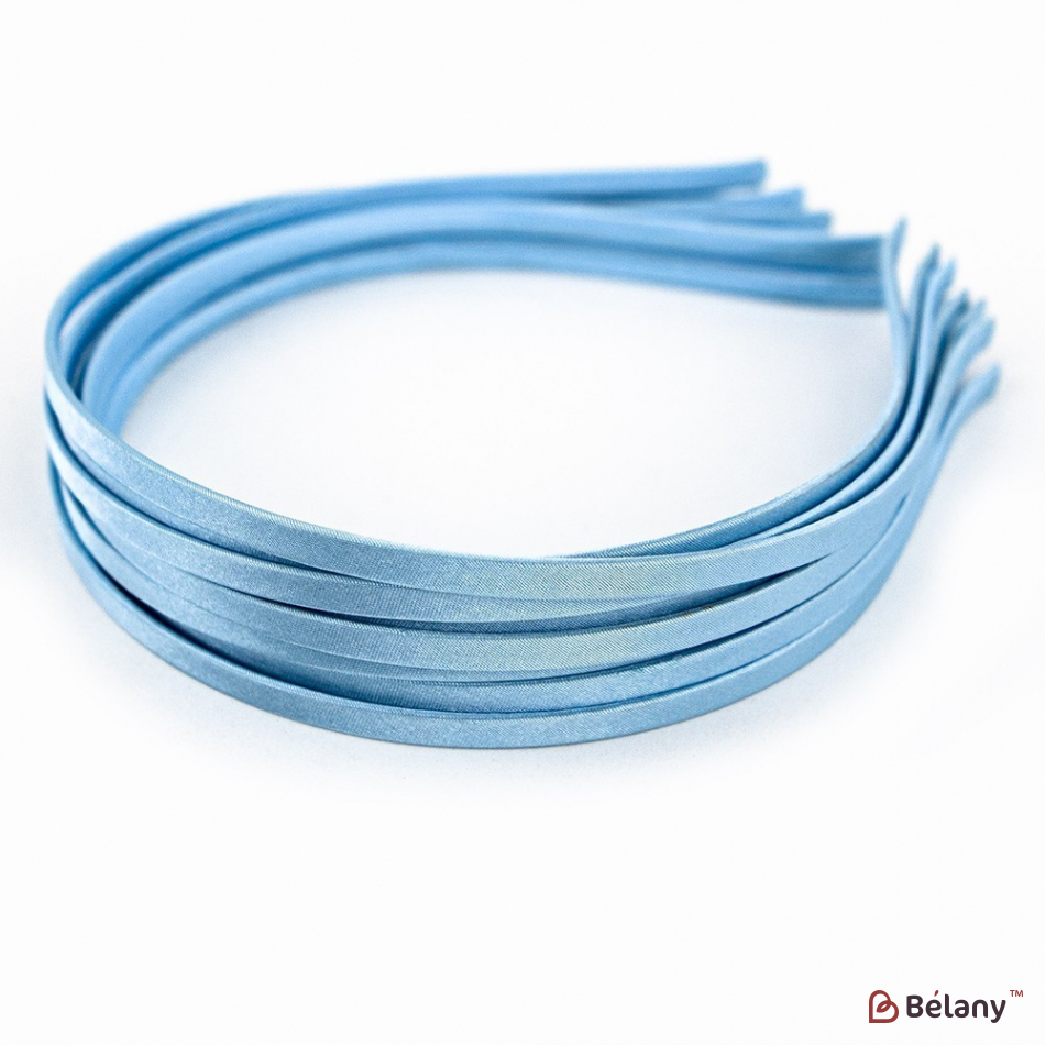 Обруч обідок атлас блакитний S