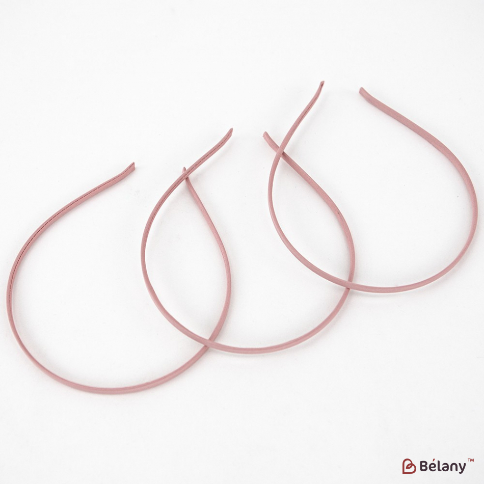 Обруч ободок атлас рожевий S | 2