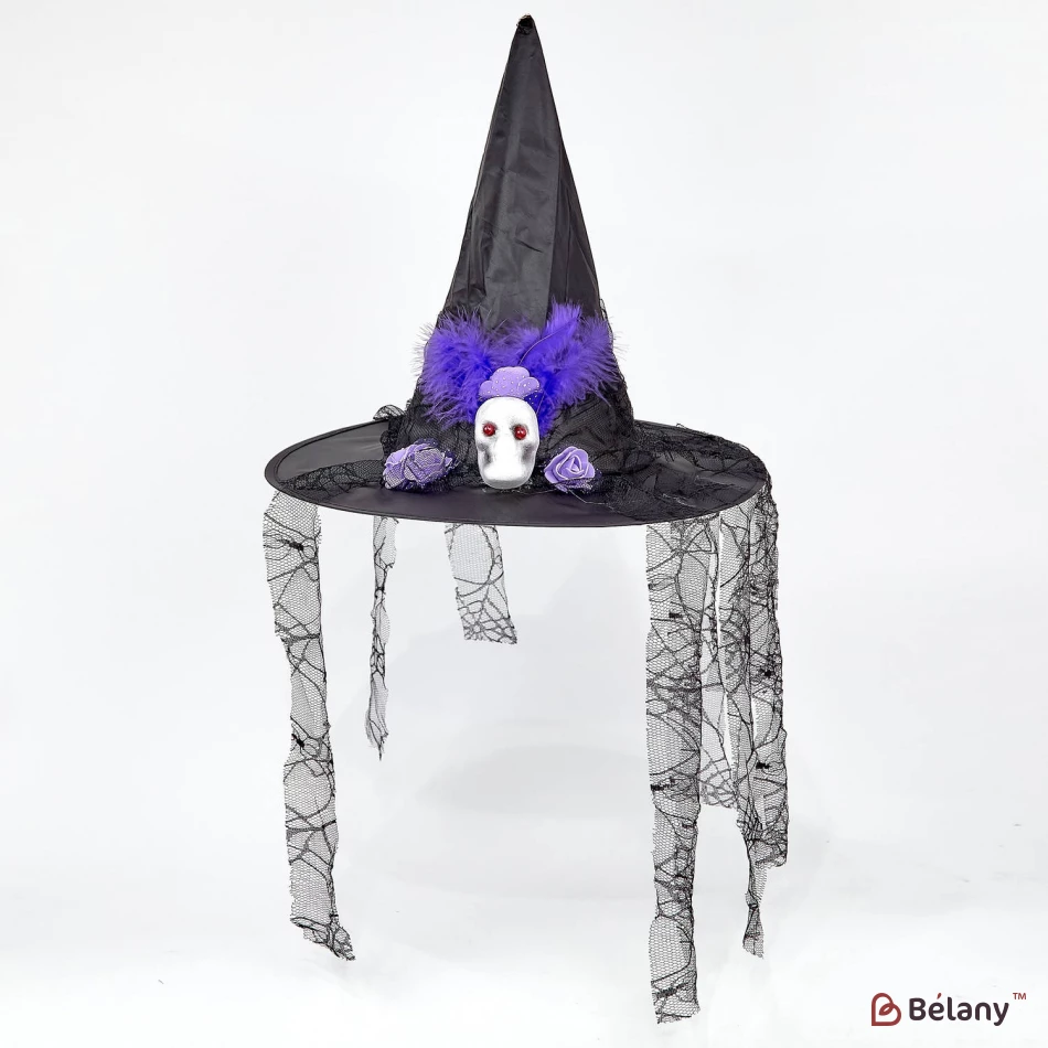 Колпак ведьмы "Skull" фиолетовый
