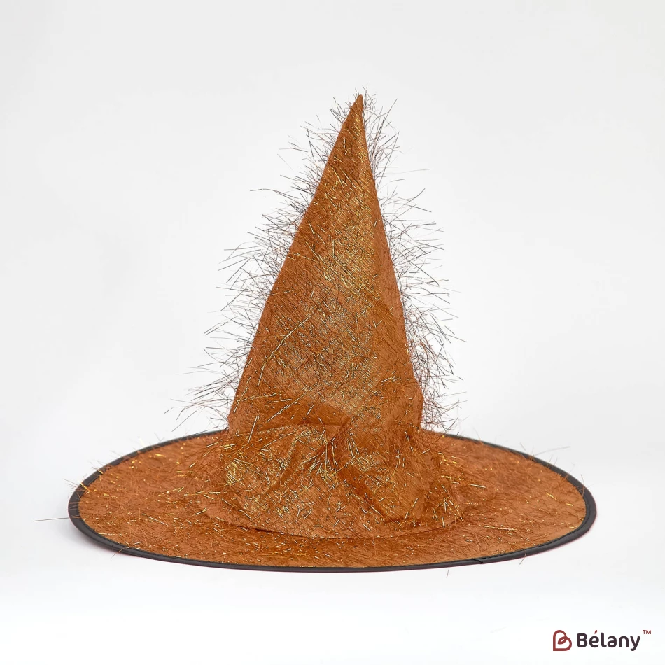 Колпак Ведьмы оранжевый ворсистый