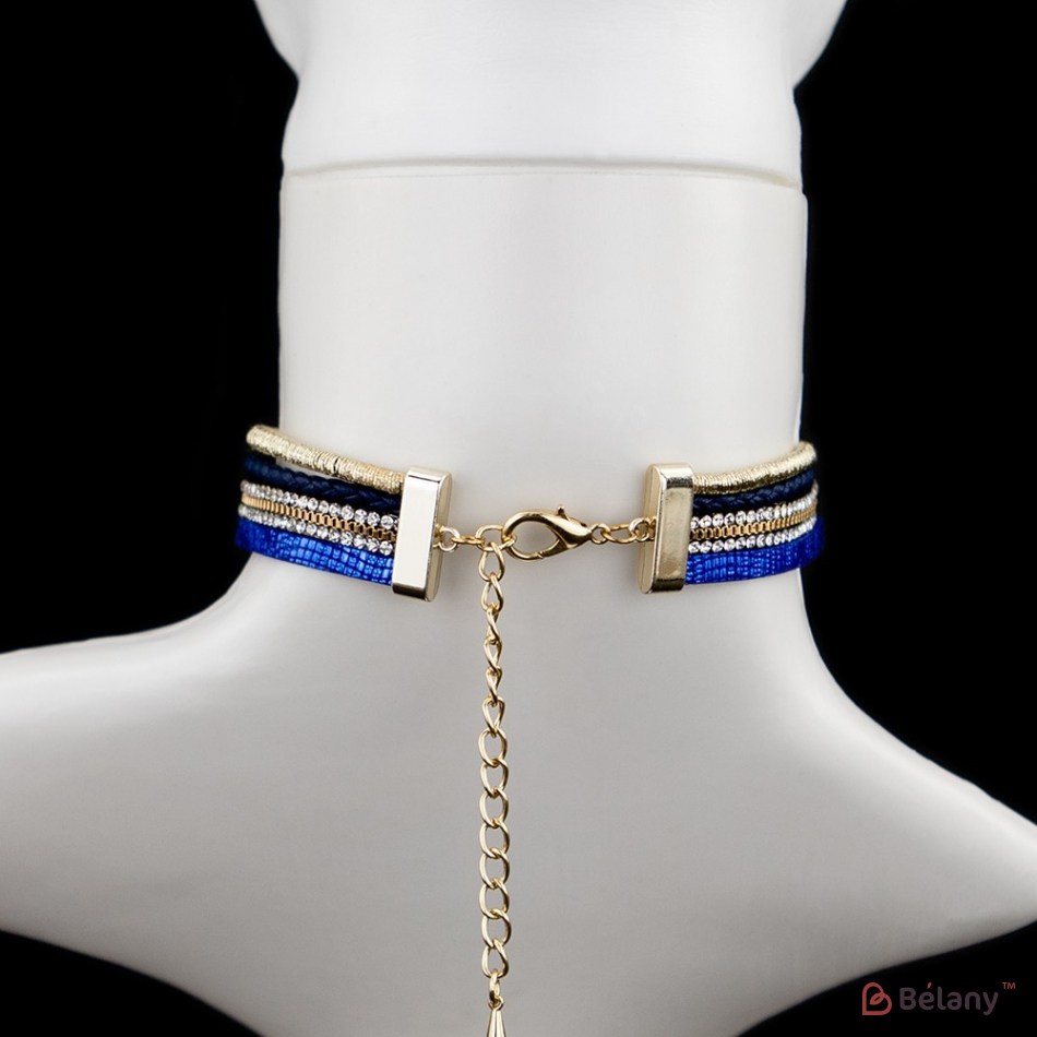 Чокер "Blue and gold" | 2