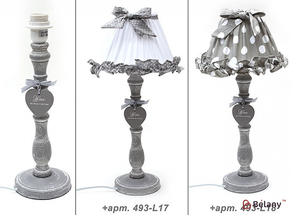 Основание для абажура серое