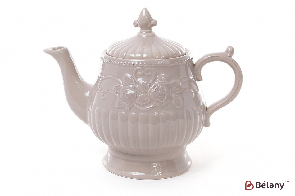 Керамический чайник 1300 мл "Vintage" бежевый