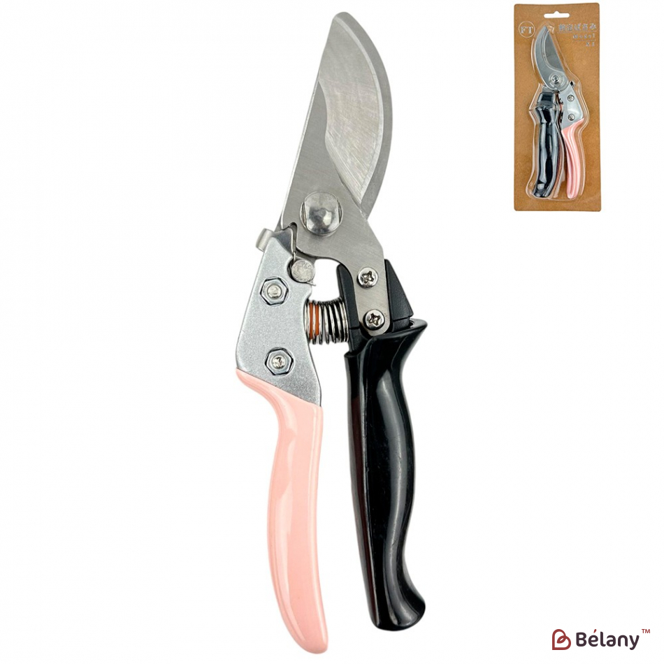 Секатор професиональный "Royalty" розовый с дефектом ручки трещина