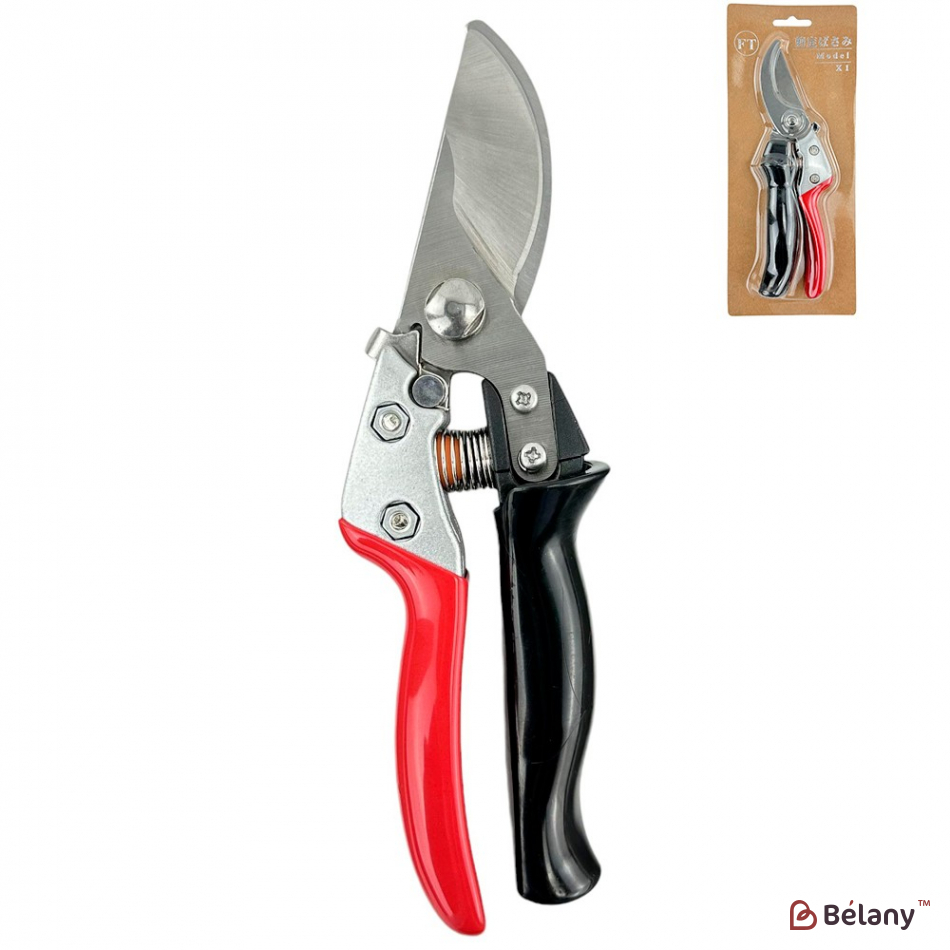 Секатор професиональный "Royalty" красный с дефектом ручки трещина