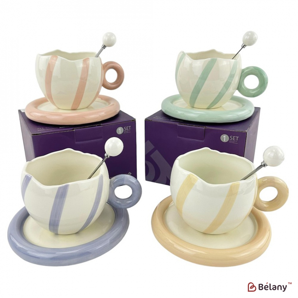 Керамічні чашки "Purr Purr" набір із 4шт.