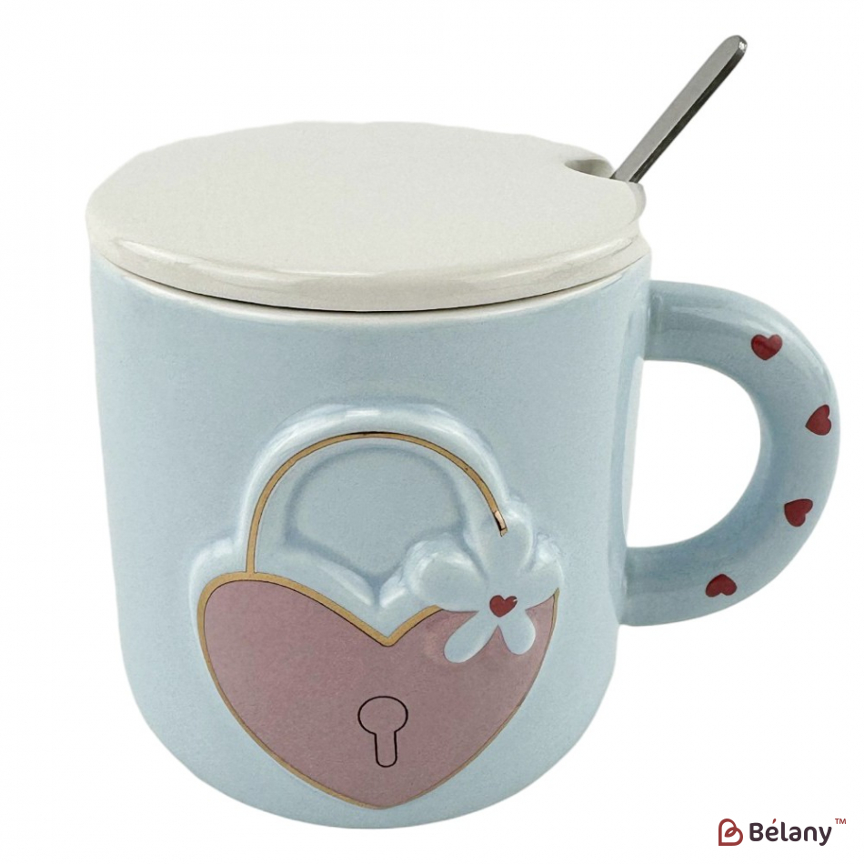 Керамічні чашки "Love unlock" набір із 4шт. | 4