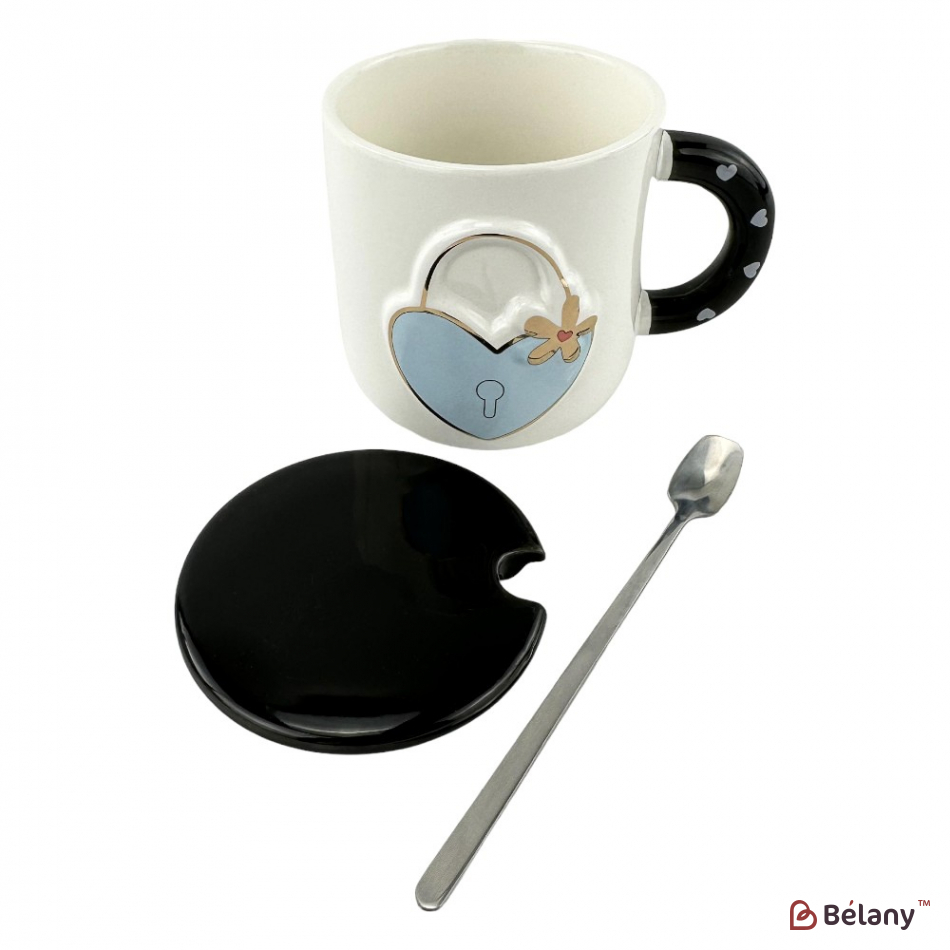 Керамічні чашки "Love unlock" набір із 4шт. | 8