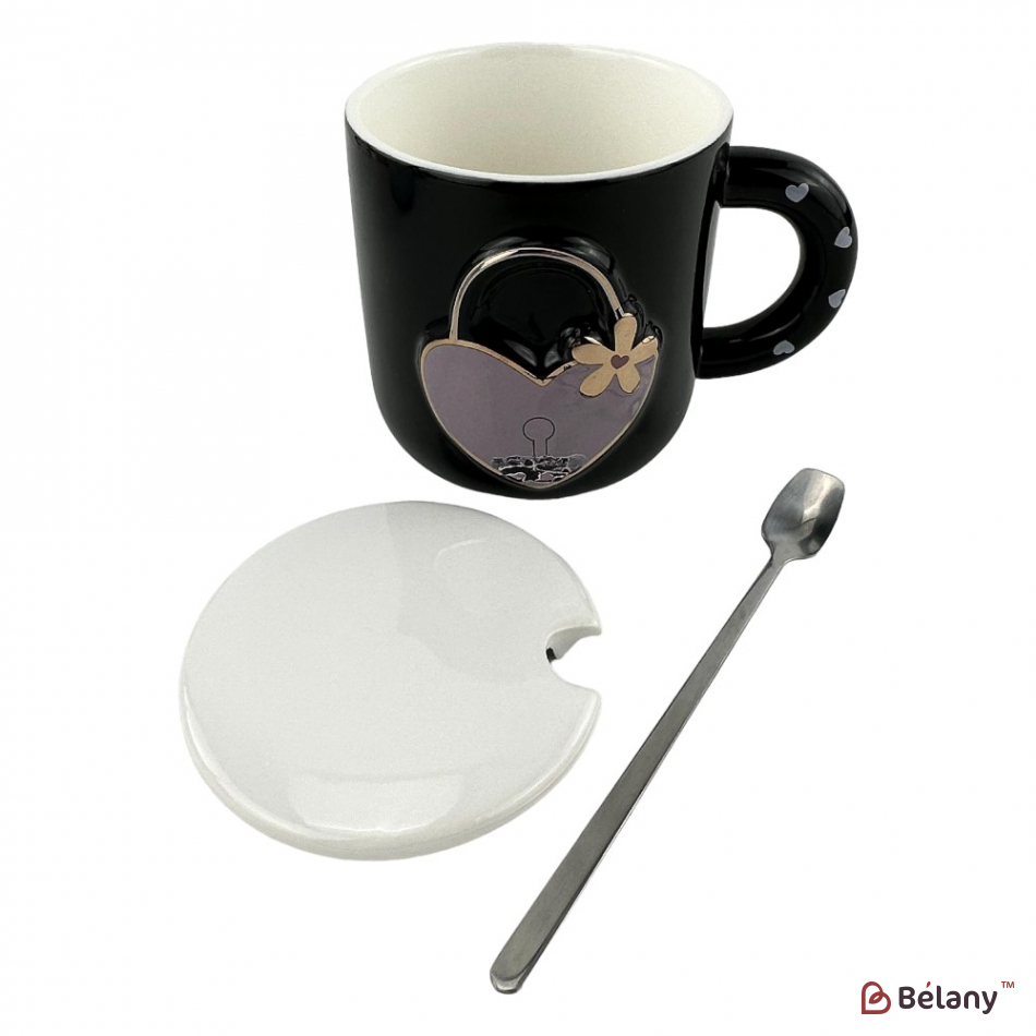 Керамічні чашки "Love unlock" набір із 4шт. | 9