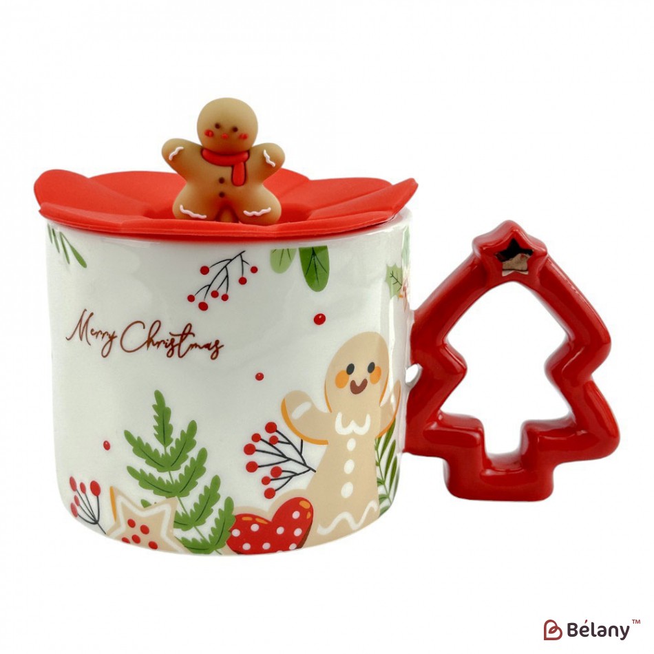 Набір з 4 кухлів "Ялинки #1" 450мл | 3