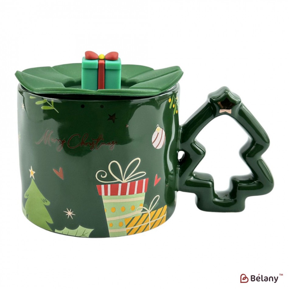 Набір з 4 кухлів "Ялинки #1" 450мл | 5