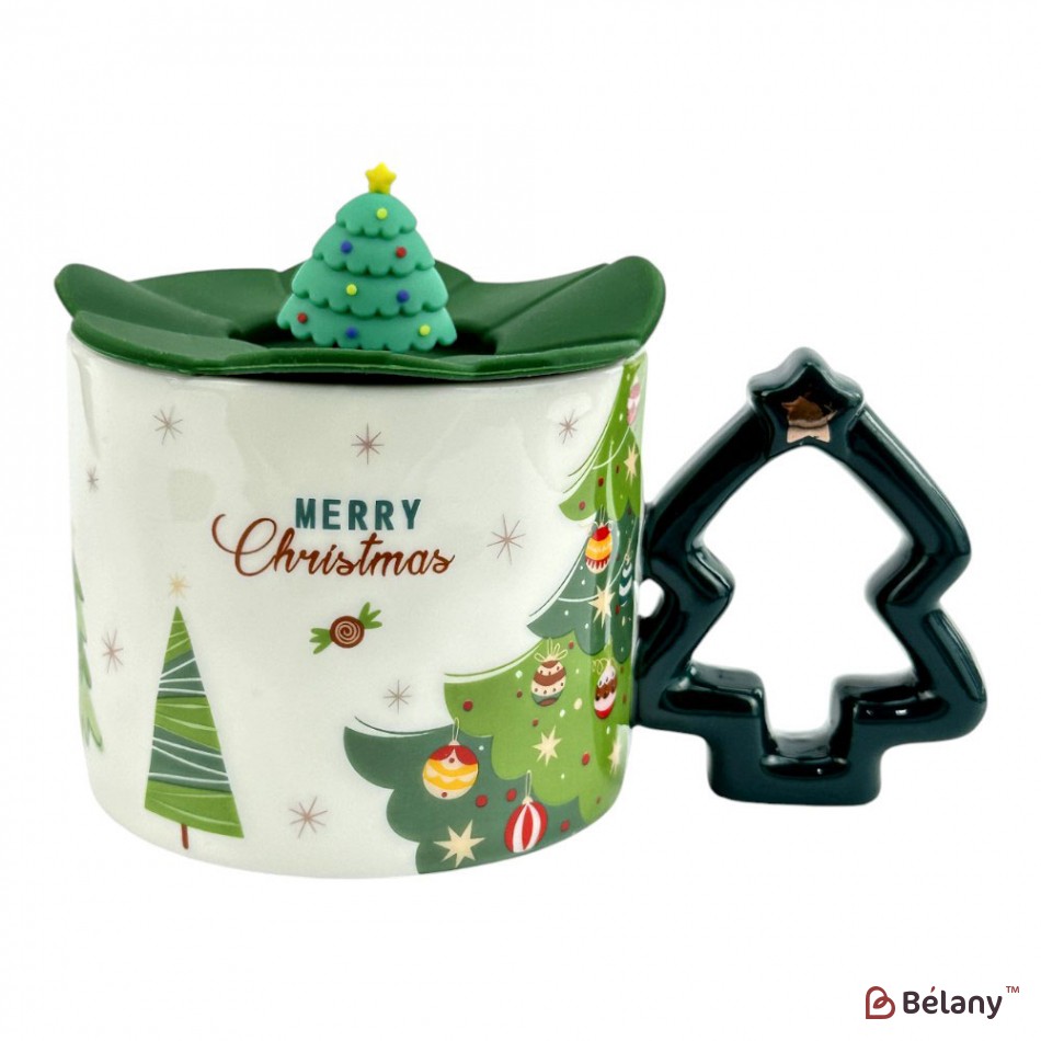 Набір з 4 кухлів "Ялинки #1" 450мл | 6