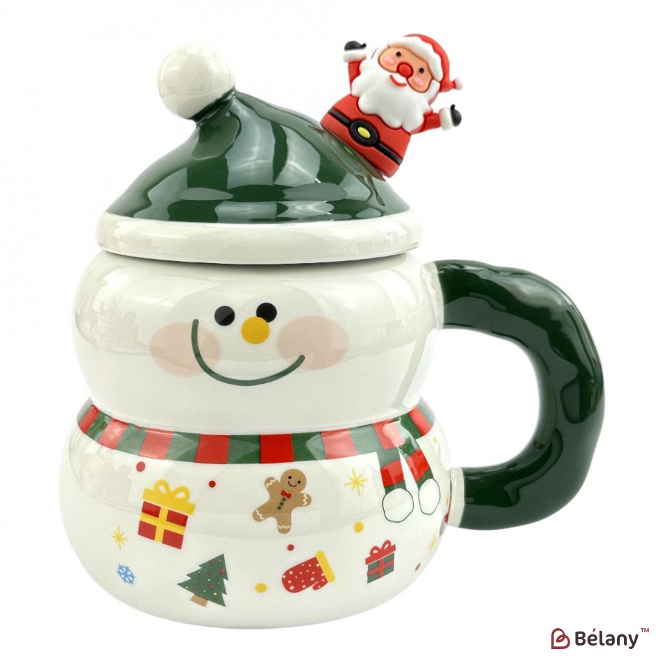 Набір з 4 кухлів "Сніговик" 420мл | 3