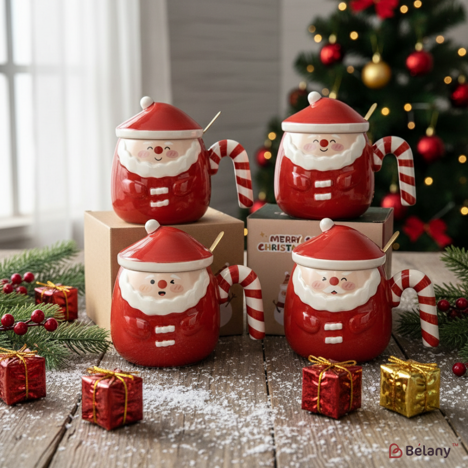 Набір з 4 кухлів "Santa" 450мл | 2