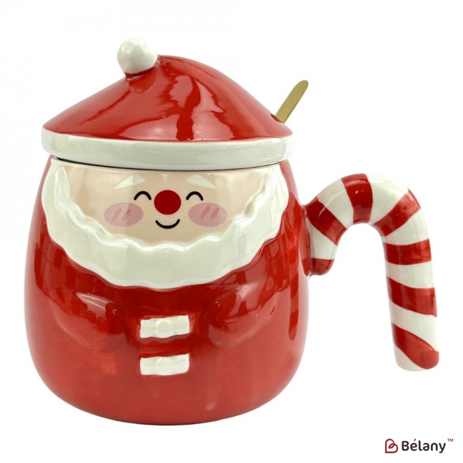 Набір з 4 кухлів "Santa" 450мл | 6