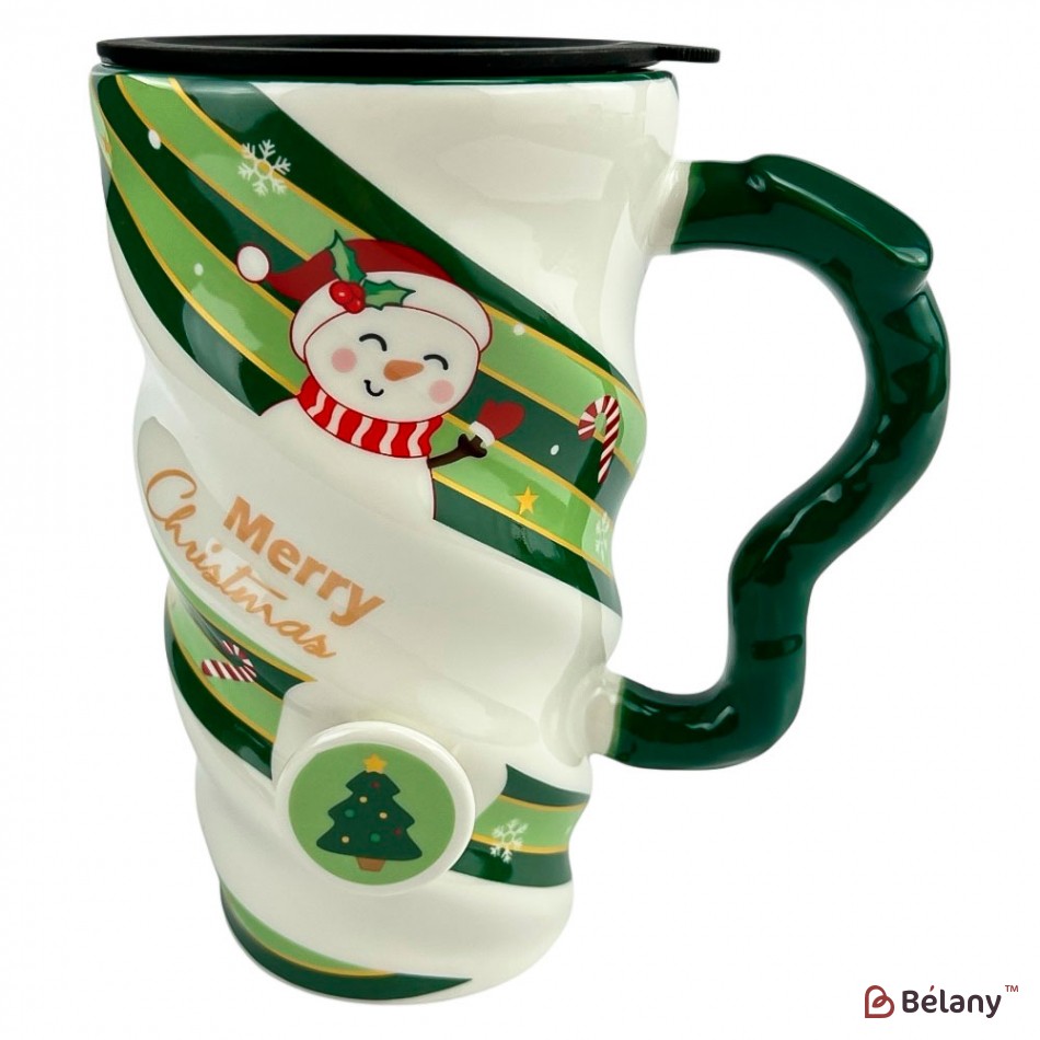 Кружка зелена "WOW" 500мл