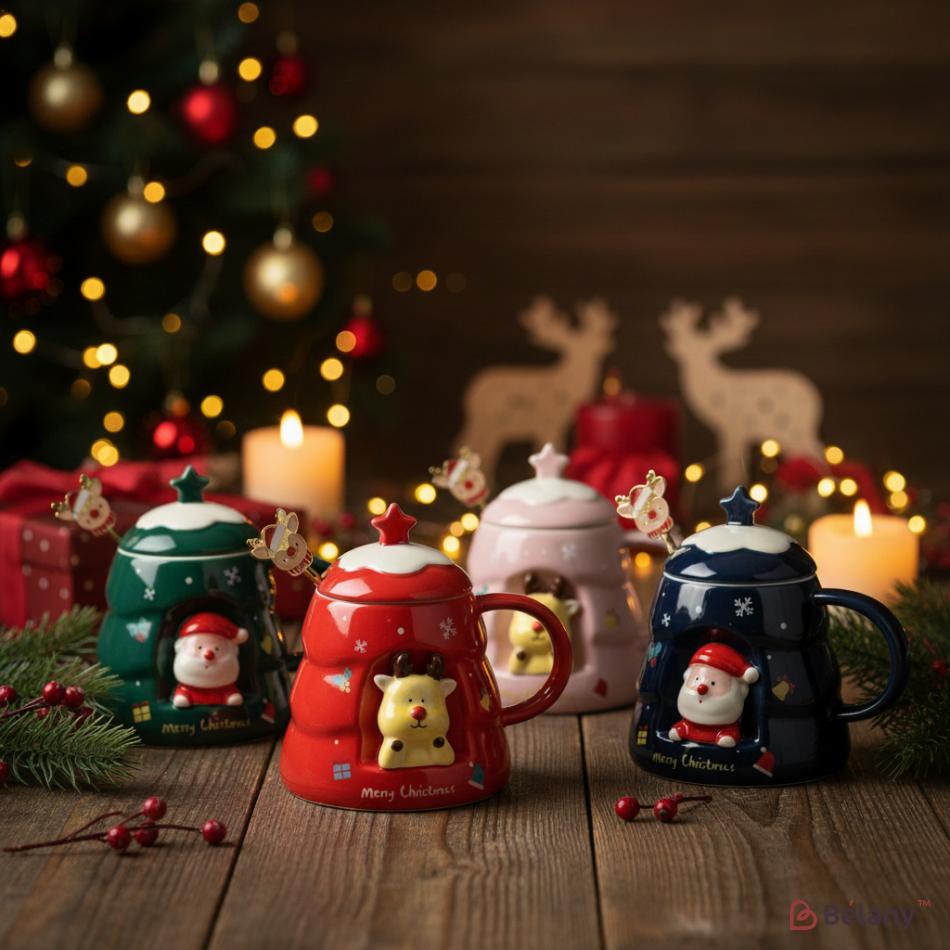 Набір з 4 кухлів "Trees" 480мл | 2