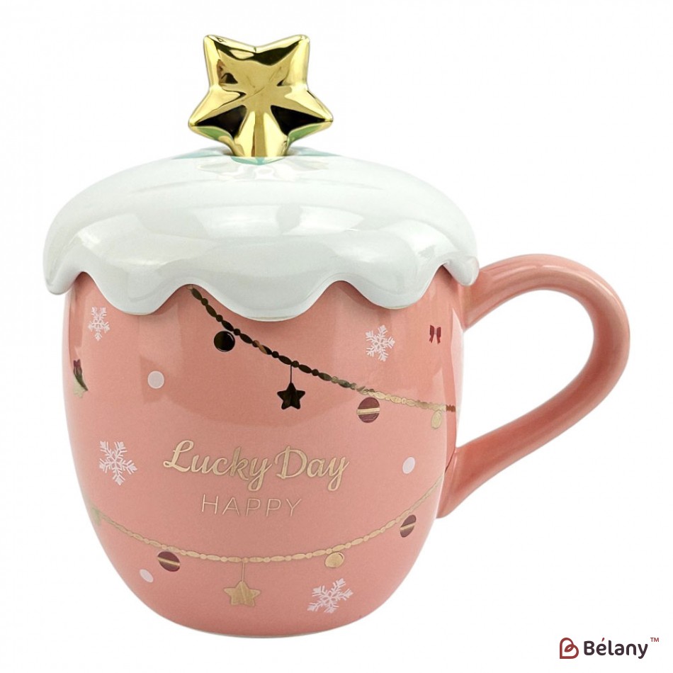 Набір з 3 кухлів кришкою та ложкою "Snow" 420мл | 3