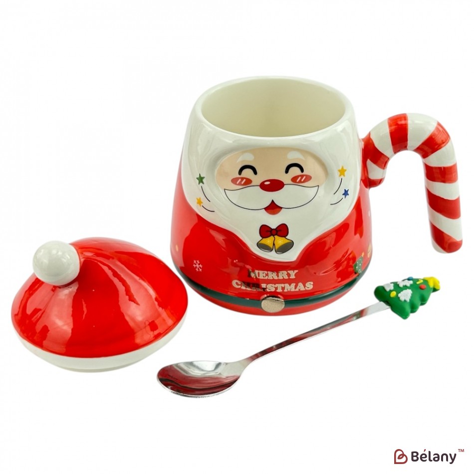 Новорічна чашка в подарунковій упаковці, 400мл, червона | 4