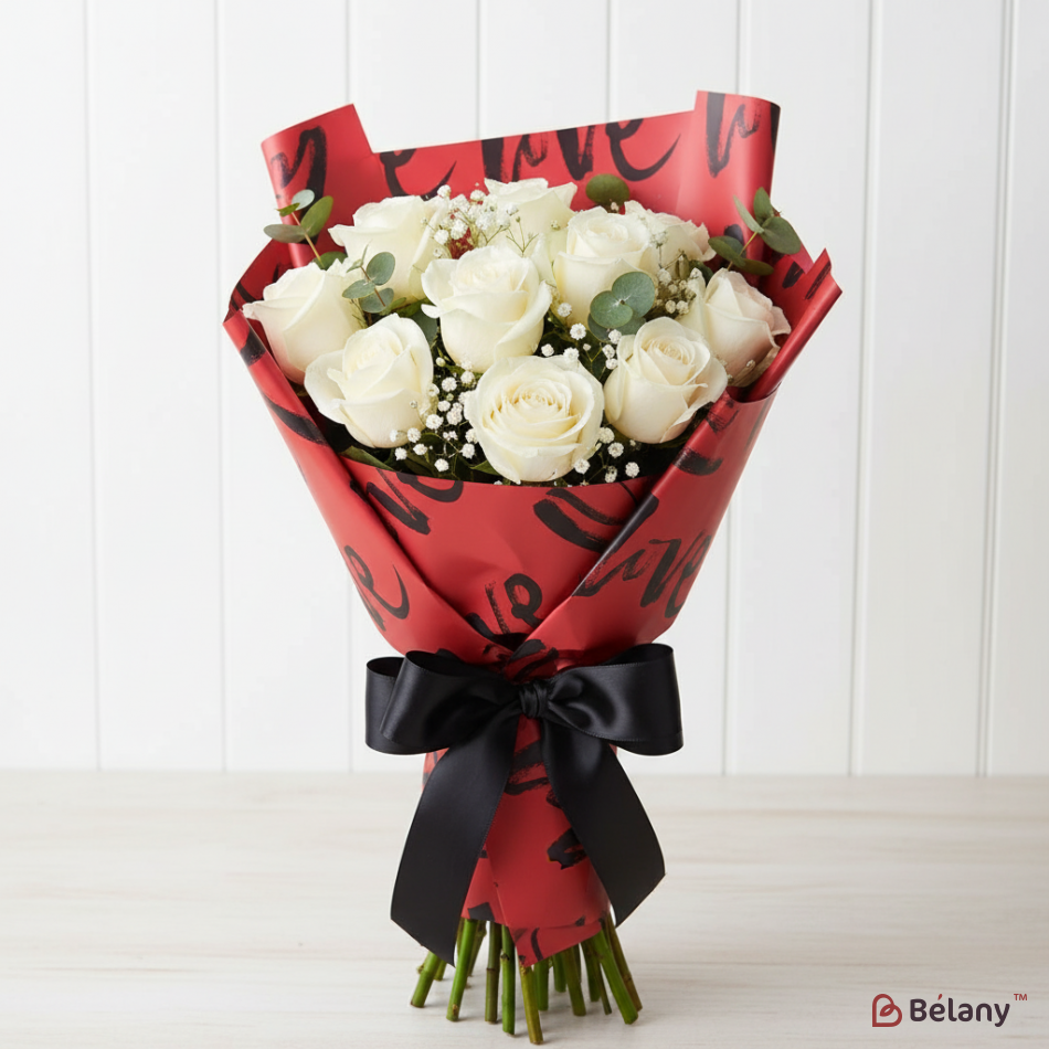 Пленка для цветов "Graffiti hearts" #05