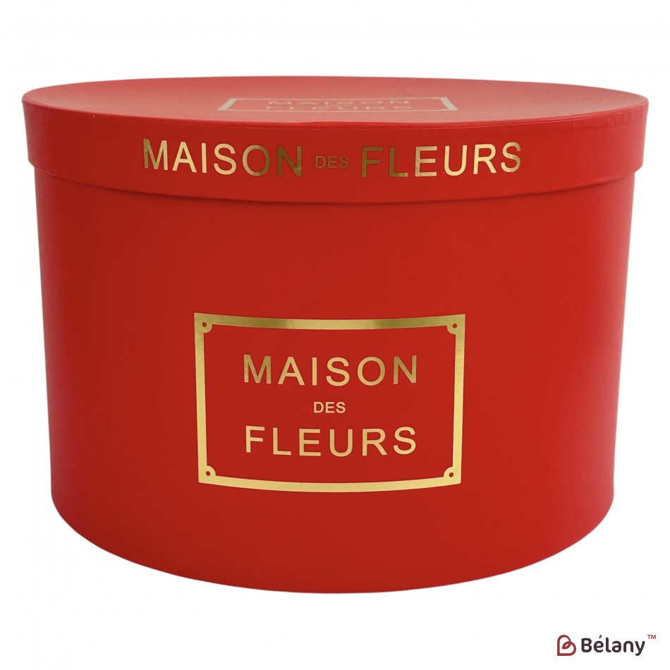 Круглая коробка "Maison Fleurs" красная