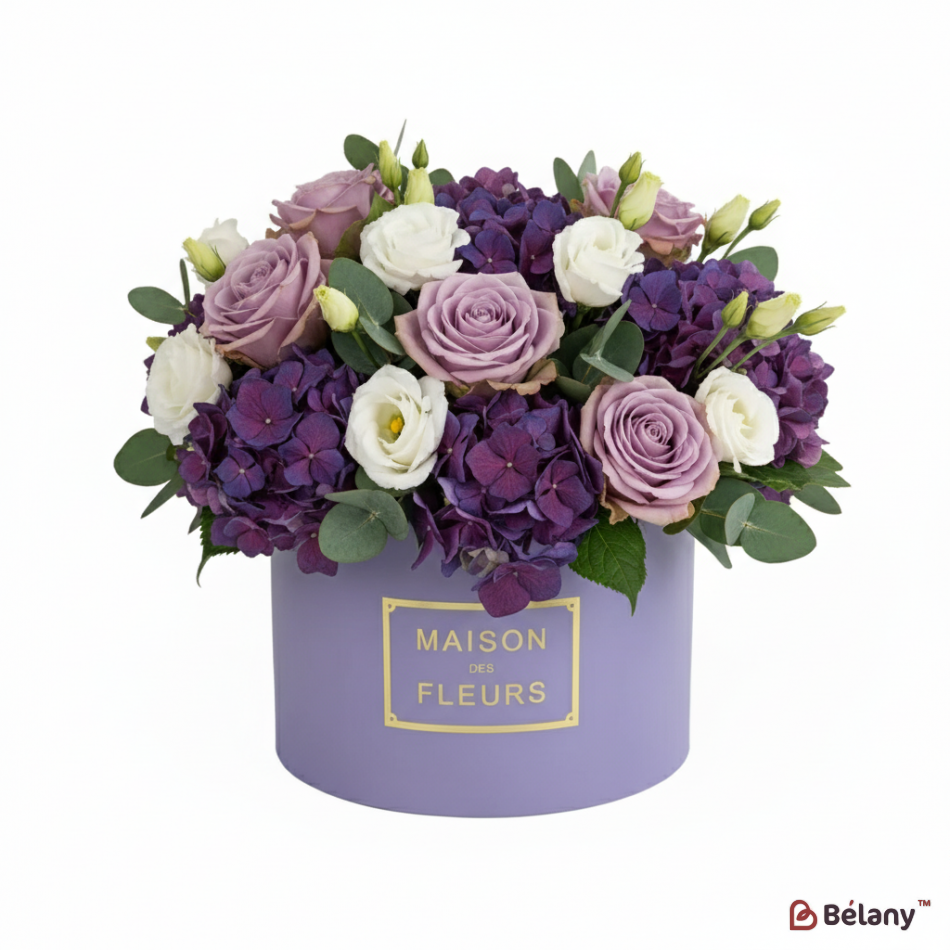 Кругла коробка "Maison Fleurs" лілова