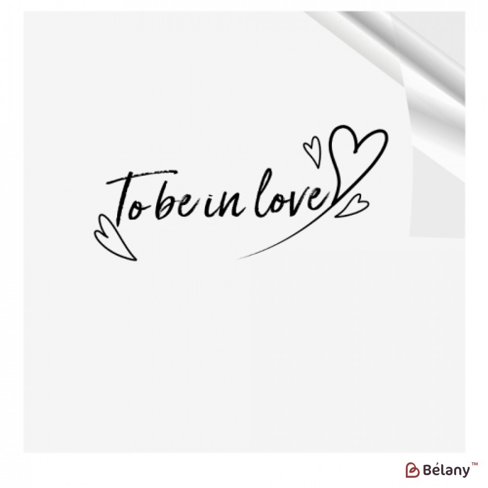 Плівка прозора "To be in love" чорна